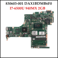 Quality 830603-001 For HP Pavilion 15-AB 15T-AB100 Series laptop motherboard DAX1BDMB6F0 TPN-Q159 Mainboard I7-6500U 940M 2GB