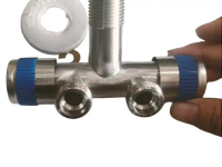 [HÀNG XỊN]Van Chia Nước cho vòi xịt vệ sinh và bồn cầu inox 304, van giảm áp 2 đầu ra, T CẦU BA NG