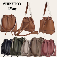 【SHINYTON】1120163way側背水桶包☆側背包、斜背包、肩背包、後背包包、水桶包、托特包
