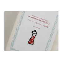 【Suatelier】JR 刺繡貼 1560(日本 和服 貓 燙貼布 熨燙徽章 刺繡燙布 DIY手工藝縫紉用 拼貼)