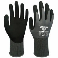 Wonder Grip Gloves EN388 Flexible Work Oil-Proof Nitrile Nylon Gloves S/M/L/XL