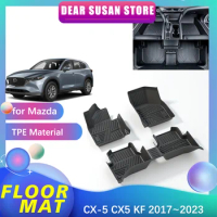 Car Floor Mat for Mazda CX-5 CX5 KF 2017~2023 2018 2019 2020 Panel Foot Parts TPE Liner Carpet Pad Custom Cover Rug Accessories
