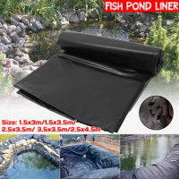 HDPE Fish Pond Liner Cloth Waterproof Gardens Pools Membrane Black Flexible Streams Fountains Reinforced Landscaping Pool Liner
