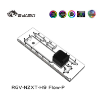 Bykski Acrylic Distro Plate Reservoir for NZXT H9 FIow-P Computer Case Water Cooler/Combo/for DDC Pump RGV-NZXT-H9 FIow-P