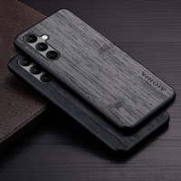 Case for Samsung Galaxy A14 A55 A15 A25 A35 A24 A34 A54 funda bamboo wood pattern Leather cover coque for samsung a54 case