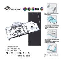 Bykski Watercooler 3080 GPU Water Block For EVGA RTX 3080 XC Full Cover With Backplate PC Water Cooling Cooler