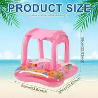 Pelampung Renang Anak Lucu Motif Tirai Kiddie Float Bahan Eco PVC Motif Tutup Kepala Anti Slip dan T
