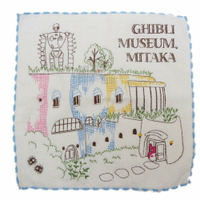 真愛日本 美術館紀念方巾 戶外庭園藍 三鷹美術館限定 紀念品 手帕 小方巾 4580248942493