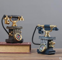 復古做舊假電話機模型擺件設客廳餐廳櫥窗裝飾品舞臺話劇道具擺設