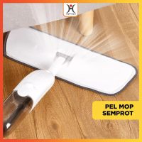 Pel Lantai Semprot Mop Pembersih Lantai Gagang Panjang Multifungsi Kain Microfiber