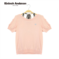 【Kinloch Anderson】綁帶領蝴蝶結袖飾針織上衣 金安德森女裝(粉)