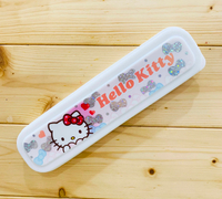 【震撼精品百貨】凱蒂貓_Hello Kitty~日本SANRIO三麗鷗KITTY銀色蝴蝶結不鏽鋼餐具盒*54137