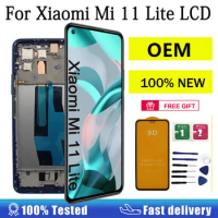 OEM Display For Xiaomi Mi 11 Lite LCD Touch Screen Digitizer Assembly AMOLED LCD For Mi 11 Lite 5G Display M2101K9AG Screen