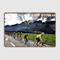Giro D ITALIA Vintage Bicycle Racing Posters Wall Art Metal Plaques Tin Sign Interior Home Room Decoration Kitchen Wall Decor