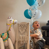 開發票 Macrame椅背 嬰兒生日兒童慶祝派對裝飾 幼兒園墻壁編織掛毯
