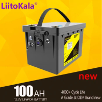NewLiitoKala 12V 100ah 120ah Lifepo4 Battery Pack Power Bank 12V RV Outdoor Charging Battery/5V/12V Output