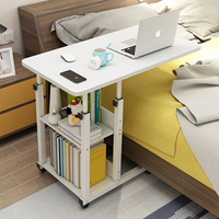 床邊桌 可行動升降床邊桌家用筆記本電腦桌宿舍床上書桌大學生懶人小桌子