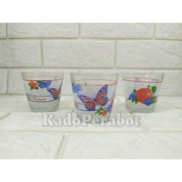 Gelas Loki Kembang - Gelas Jamu Kembang - Gelas Motif Bunga - Gelas Jamu