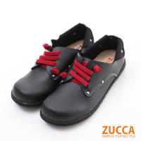 ZUCCA-日系穿繩金屬圓點包鞋-黑-z6004bk