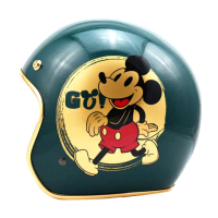 【T-MAO】正版卡通授權 精裝金米奇 騎士帽(安全帽│機車│鏡片│內襯│3/4罩│迪士尼│Mickey Mouse E1)