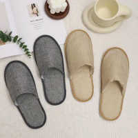1Pair Disposable Slippers Hotel Guest Indoor Slippers Portable Fold Slippers Coral Fleece Simple Home Slipper For Men And Women