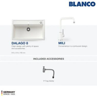 Kitchen Sink Bak Cuci Piring Granit 1 Lubang BLANCO Silgranit DALAGO 8 - Paket Kitchen Sink dan Kera