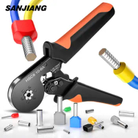 Crimping tool HSC8 6-4 0.25-10mm for ferrule tubular terminals ² 23-7AWG Ferrule Crimping Clamp Set Wire Head Electrician Tools