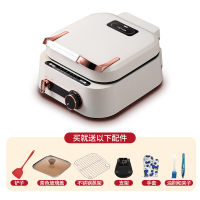 39bD กระทะไฟฟ้าสำหรับใช้ในบ้าน เครื่องทำแซนด์วิชหลายฟังก์ชัน หม้อสำหรับทอด ย่าง นึ่ง และทำอาหาร กระท