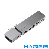 HAGiBiS海備思 雙Type-C轉PD/HDMI/USB/SD/TF/RJ45八合一轉接器