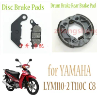 Motorcycle Brake System Front Rear Disc Drum Brake Pads Set for YAMAHA Crypton R T110 T110C C8 LYM110 4S5-W0045-00