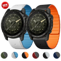 22 26mm Quickfit Magnetic Watchband For Garmin Fenix 7X 6X 5X Plus 3HR Epix Silicone Wrist Strap For Fenix 6 7 5 955 EPIX Watch