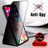 2PCS Privacy Screen Protector for IPhone 15 14 11 12 13 PRO MAX Mini Anti-Spy Tempered Glass for IPhone XS Max XR X 7 8 Plus 6SE