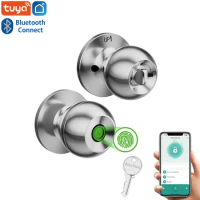 Bluetooth Tuya APP Smart Door Handle Lock Fingerprint Bedroom Digital Door Lock Keyless Electronic Door Lock