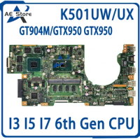 K501UX Notebook U5000 Mainboard For ASUS K501UQ K501UW K501UB K501UXM K501U A501U Laptop Motherboard I3 I5 I7 4GB/8GB PM