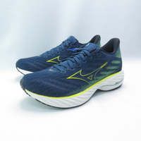 Mizuno J1GC240308 WAVE RIDER 28 男慢跑鞋 藍x亮黃【iSport愛運動】