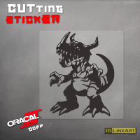 CUTTING STICKER ANIME DIGIMON KARAKTER GREYMON STICKER MOTOR MOBIL