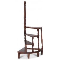 WOODEN LIBRARY LADDER - Kệ trang trí gỗ cao su hình bậc thang