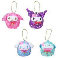 小禮堂 Sanrio 三麗鷗 絨毛吊飾娃娃  (櫻花達摩款) 美樂蒂 酷洛米 大耳狗 人魚漢頓
