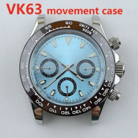 VK63 Case Chronograph Dial Hands Men's Watch Sapphire Glass Parts for Seiko Daytona VK63 Movement Watch Accessories Repair Tools