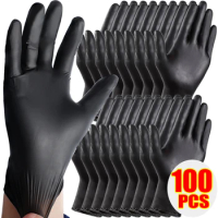 Multifunctional Disposable PVC Black Nitrile Gloves Household Cleaning Gloves Housework Dish Washing Car Industry Safety Gloves