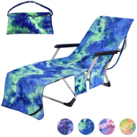Chaise Lounge Chair Towel Cover With Side Pockets,lounge Chair Mate For Swimming Pool, Sun Lounger,beach Lounge Chair Cover