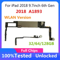 A1893 WiFi for IPad 2018 9.7inch 6th Gen Motherboard Original Unlocked Logic Board 32GB 64GB 128GB Clean Icloud Full Chips