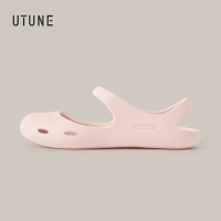 UTUNE รองเท้าชายหาดสำหรับผู้หญิง รองเท้ามีรู รองเท้าแตะ พื้นบาง กันลื่น รองเท้าเดินน้ำ/ลำธาร เหมาะสำ