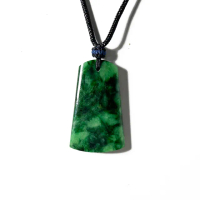 【Fubibaoding jeweler 富璧寶鼎珠寶】花青種平安無事牌(天然A貨 翡翠 送禮 男士 父親節)