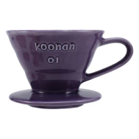 Koonan Ceramic Hand Brew Coffee Filter Cup Conical Filter Coffee Dripper Kit Household Coffee Appliance Pour over Coffee Stand A