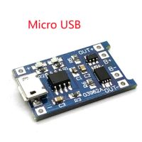 5 Pcs TP4056 Micro USB 5V 1A 18650 Lithium Battery Charger Module Charging Board With Protection Dual Functions