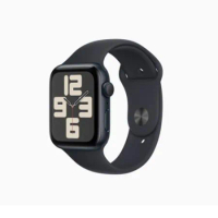 Apple Watch SE2 GPS ; 44mm 午夜色鋁金屬錶殼搭配午夜色運動錶帶 S/M _ 台灣公司貨+【錶貼＋錶套】