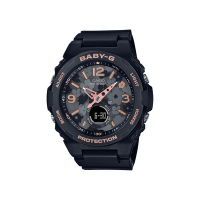 CASIO卡西歐 BABY-G 花卉風格雙顯手錶-黑 BGA-260FL-1A_42.4mm