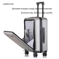 CARRYLOVE Business Trip Fashion High Quality18/20/22/24/28 Inch Size PVC Luggage Spinner Brand Travel Suitcase