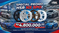 velg racing hsr orginal r16 peromo untuk mobil VTI, Estilo, Fit, Freed, Ferio, Genio, Jazz brio caly